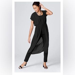 J Jill Sheer Tie Front Cover up/Duster/Jacket - large